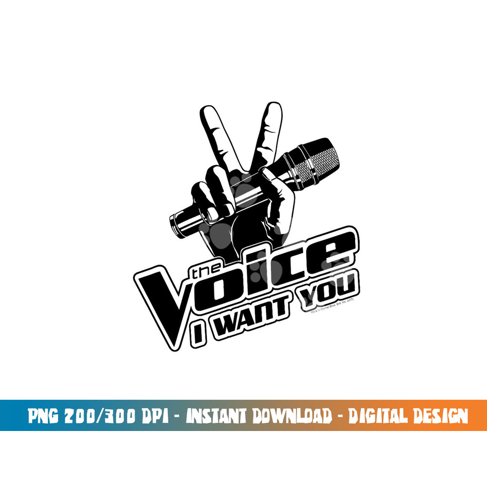 The Voice One Color Logo  png, sublimation .jpg