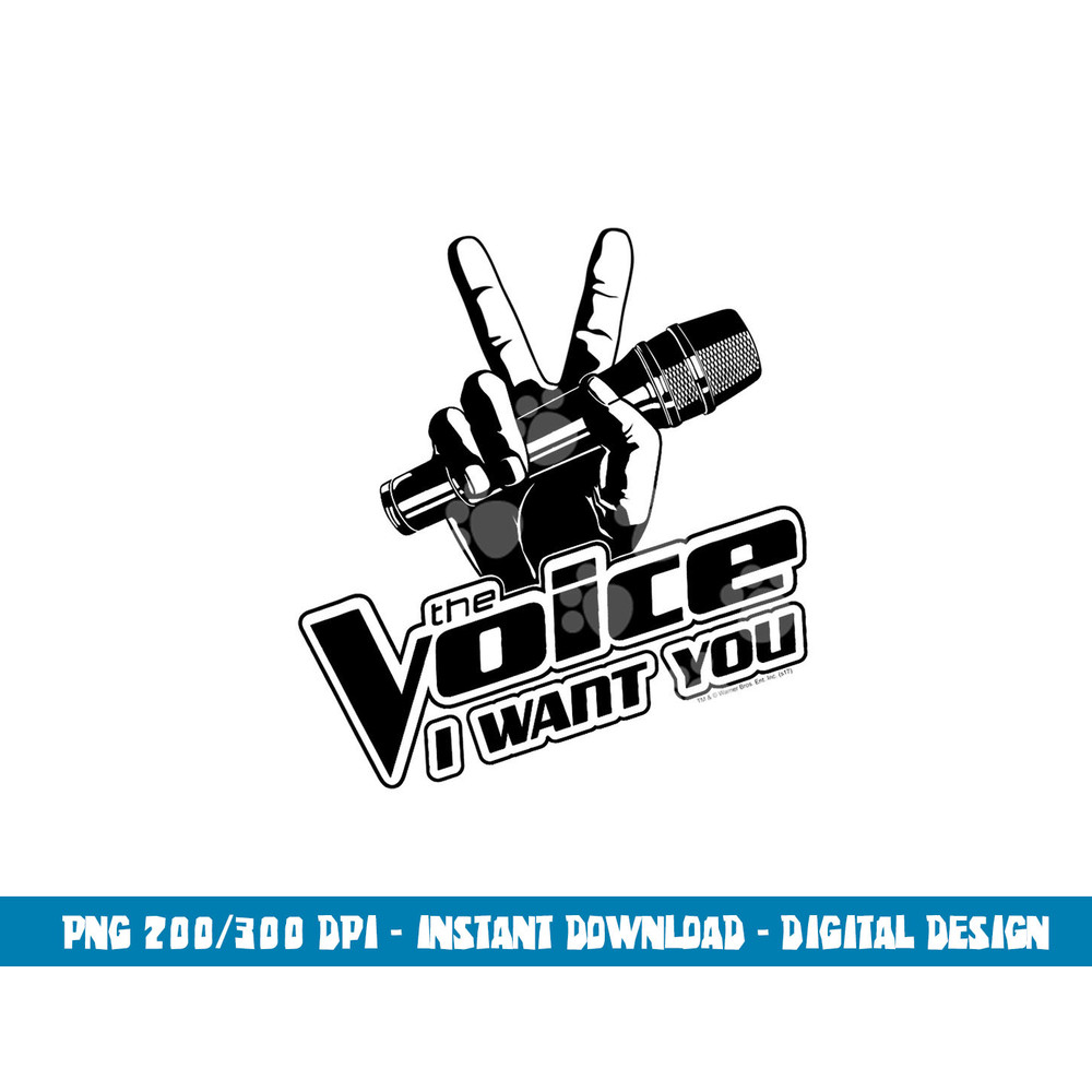The Voice One Color Logo png, sublimation .jpg
