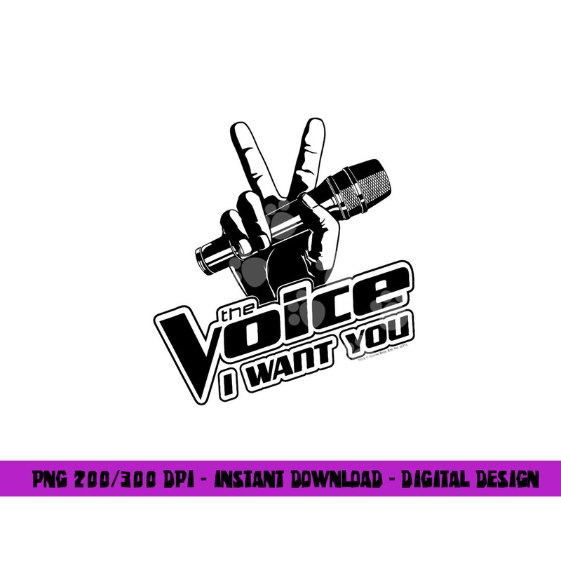 The Voice One Color Logo  png, sublimation .jpg