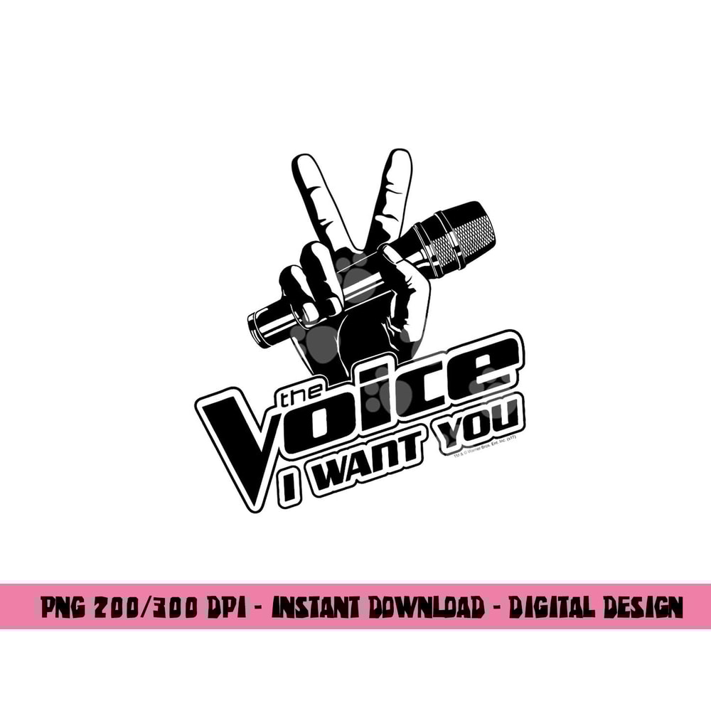 The Voice One Color Logo png, sublimation .jpg