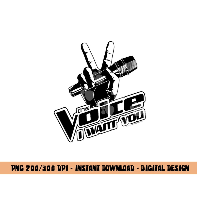 The Voice One Color Logo png, sublimation .jpg