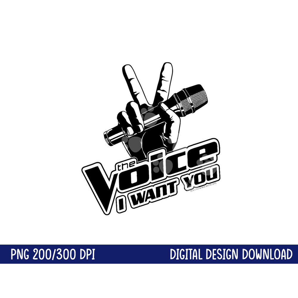 The Voice One Color Logo png, sublimation .jpg