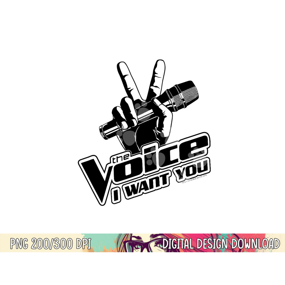 The Voice One Color Logo png, sublimation .jpg