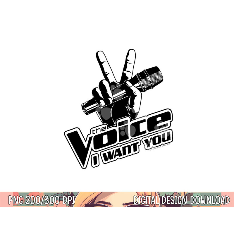 The Voice One Color Logo png, sublimation .jpg