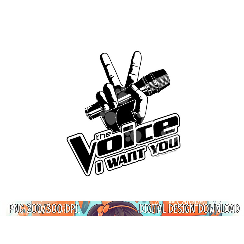 The Voice One Color Logo png, sublimation .jpg