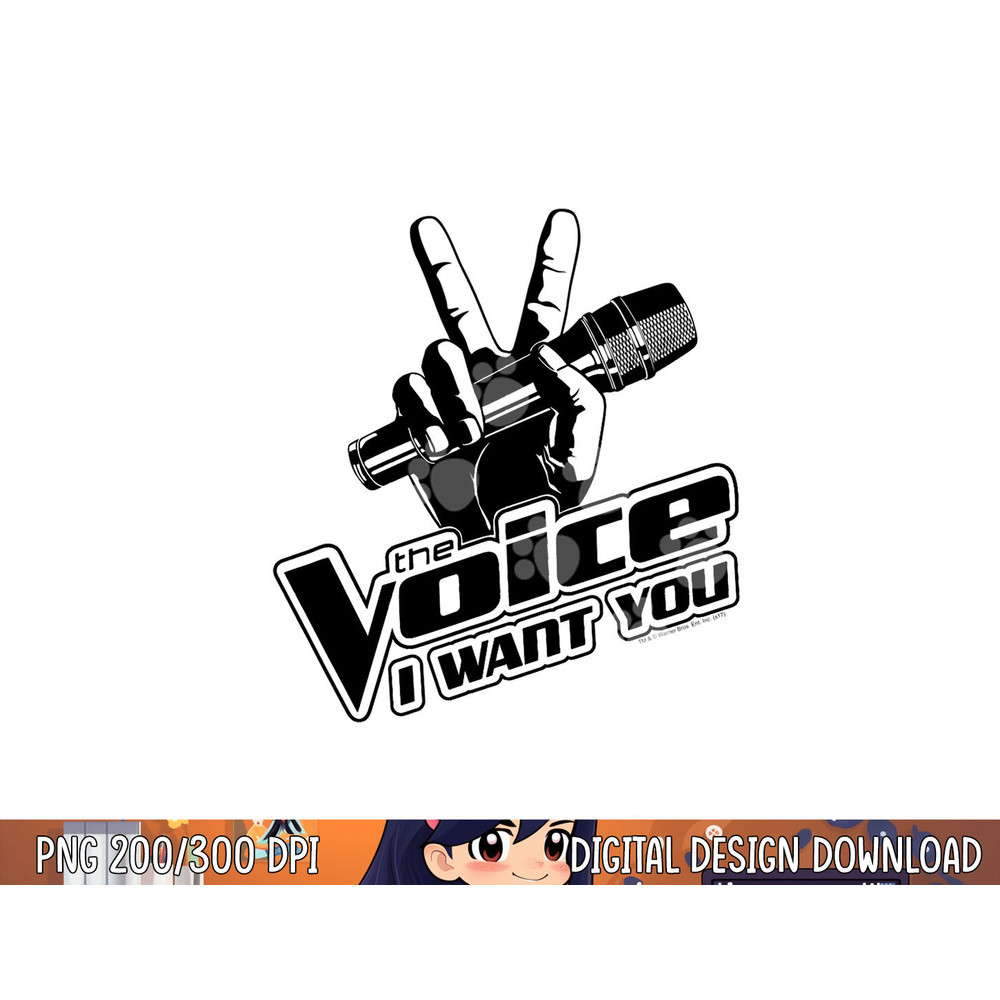 The Voice One Color Logo png, sublimation .jpg