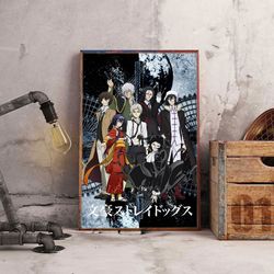 anime poster, bungo stray dogs poster, wall art, wall decor, prints, home decor, unleash the literary power poster