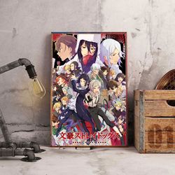 anime poster, bungo stray dogs poster, wall art, wall decor, prints, home decor, mystical abilities unleashed wall art