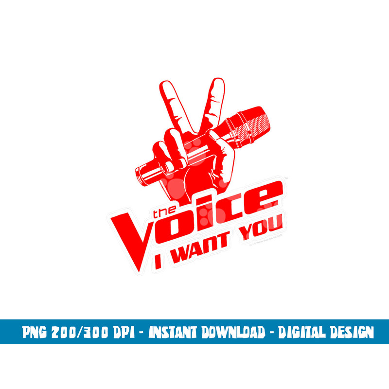 The Voice Red and White  png, sublimation .jpg