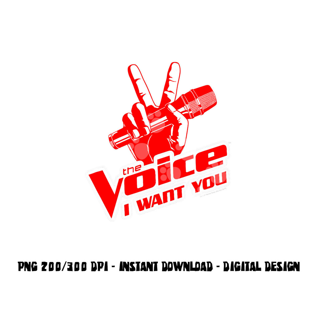 The Voice Red and White png, sublimation .jpg