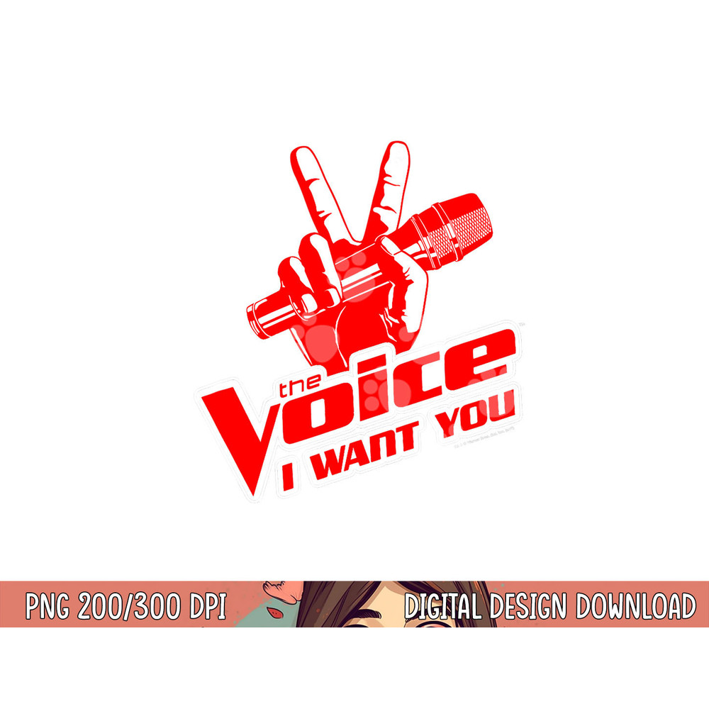 The Voice Red and White png, sublimation .jpg