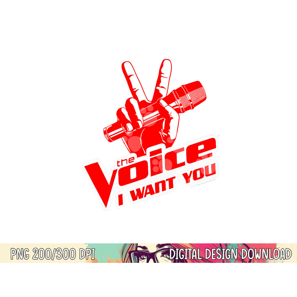 The Voice Red and White png, sublimation .jpg