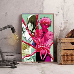 anime poster, chainsaw man poster, wall art, wall decor, prints, home decor, terror unleashed wall art