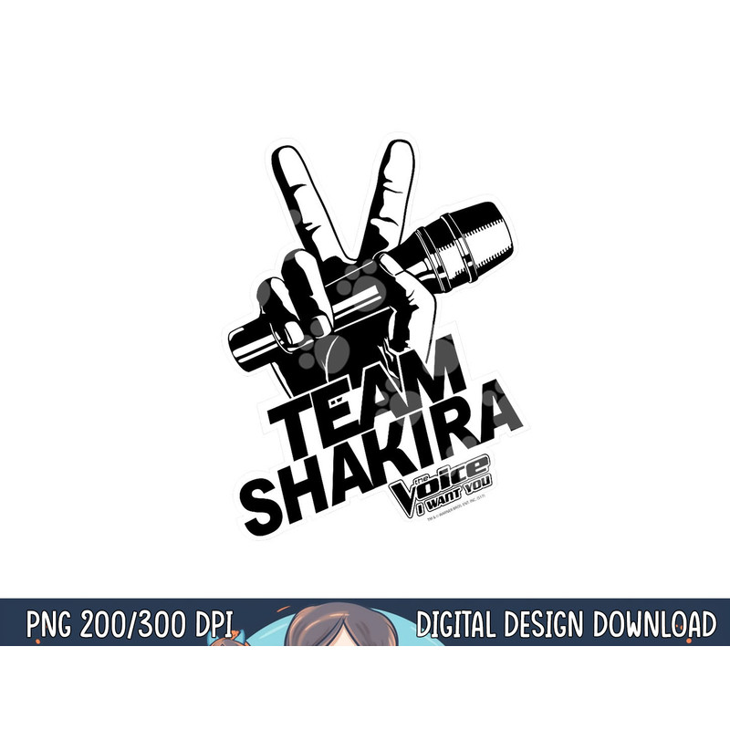 The Voice Shakira Logo png, sublimation .jpg