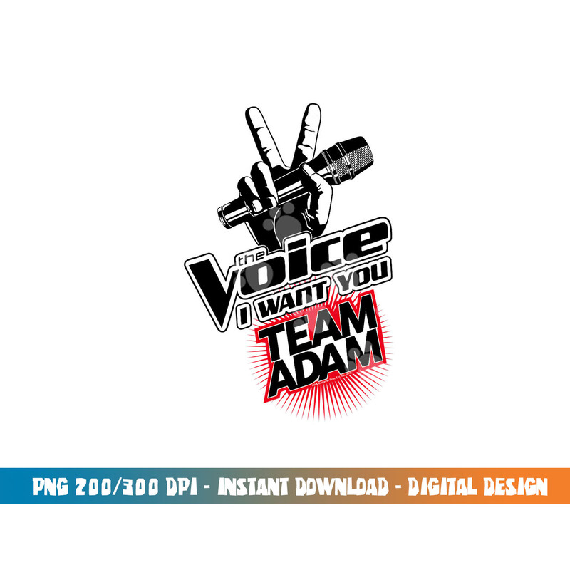 The Voice Team Adam  png, sublimation .jpg