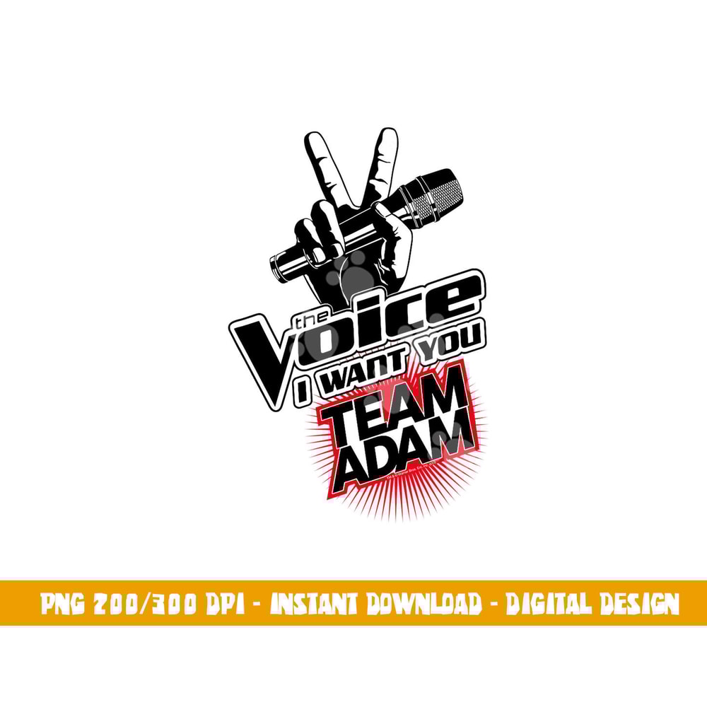 The Voice Team Adam png, sublimation .jpg
