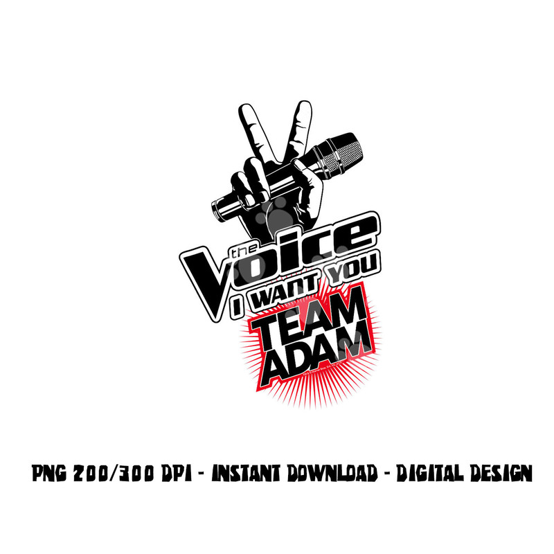 The Voice Team Adam png, sublimation .jpg