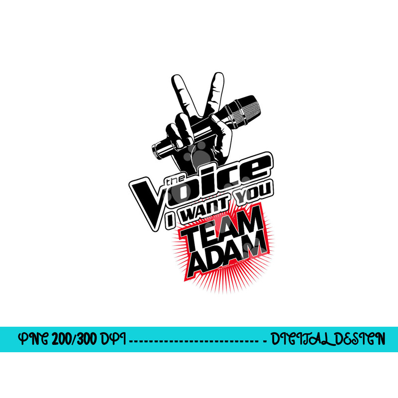 The Voice Team Adam png, sublimation .jpg