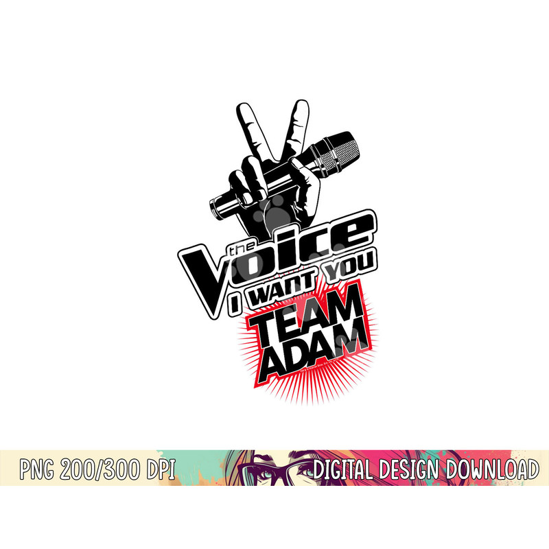 The Voice Team Adam png, sublimation .jpg