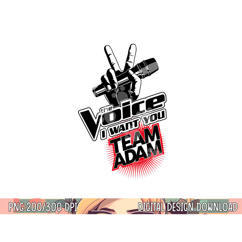 The Voice Team Adam png, sublimation .jpg