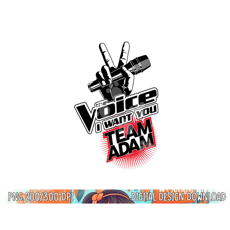 The Voice Team Adam png, sublimation .jpg