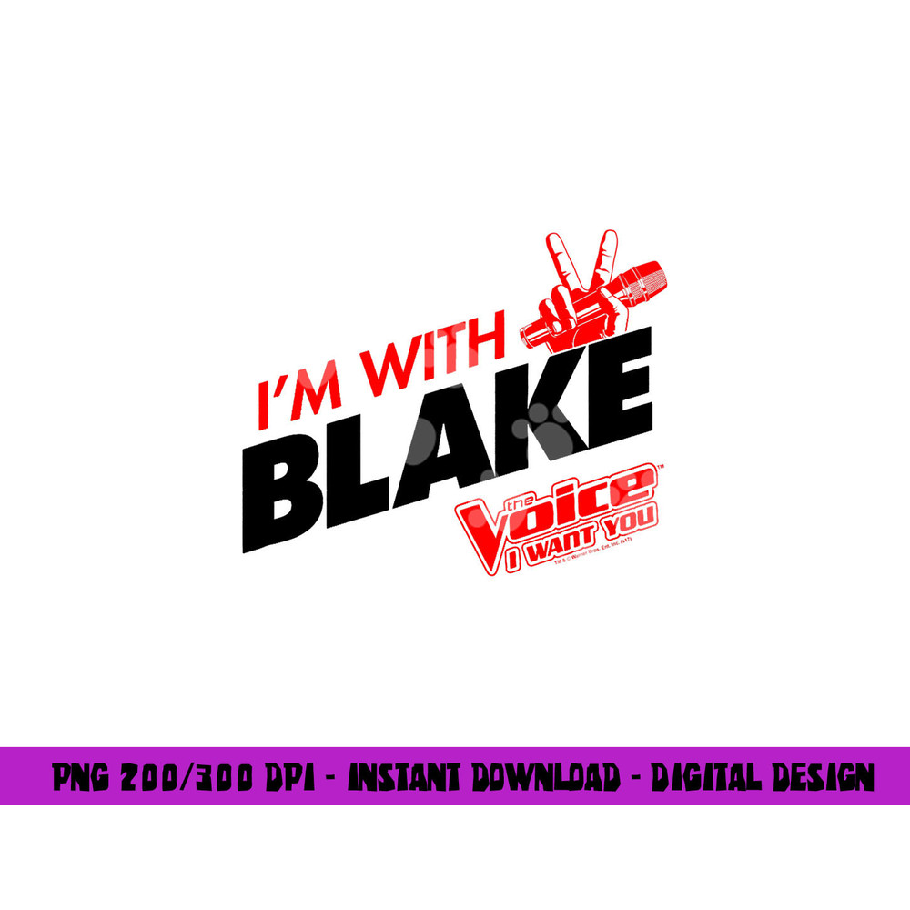 The Voice With Blake  png, sublimation .jpg