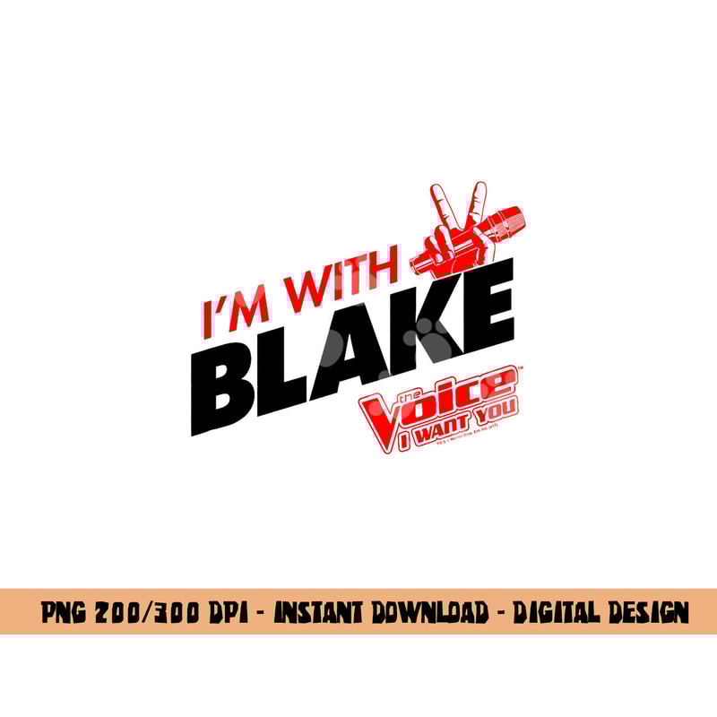 The Voice With Blake png, sublimation .jpg
