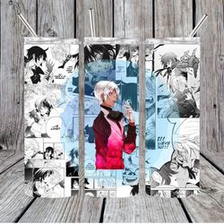 anime wrap one piece skinny tumbler, anime manga wrap sublimation 20oz skinny tumbler, anime manga 30oz skinny tumbler