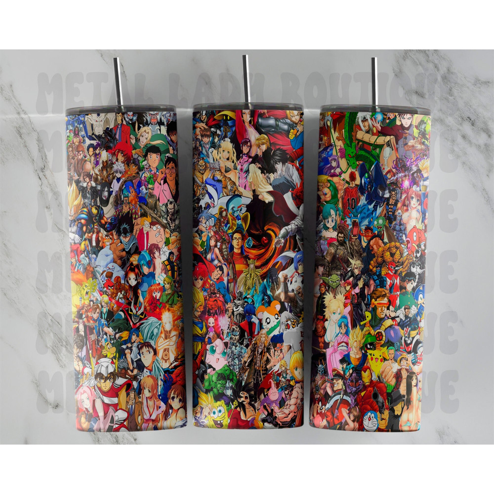 20oz or 30oz 90s nostalgia tumbler, 90s cartoon cup, anime tumbler, anime cup-1.jpg