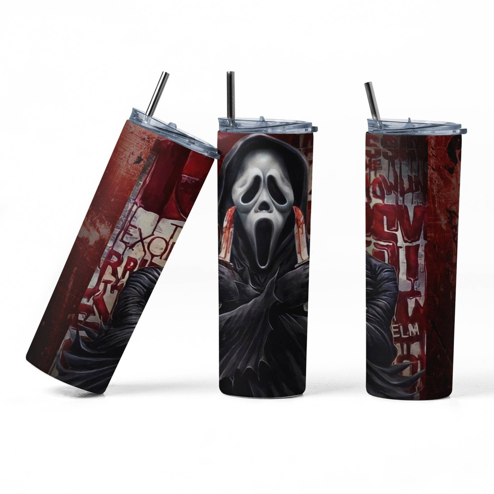 Horror Movie Tumbler, Horror Movie Skinny Tumbler, Horror Movie 20oz Skinny Tumbler, Chilling Cult Classics Tumbler.png
