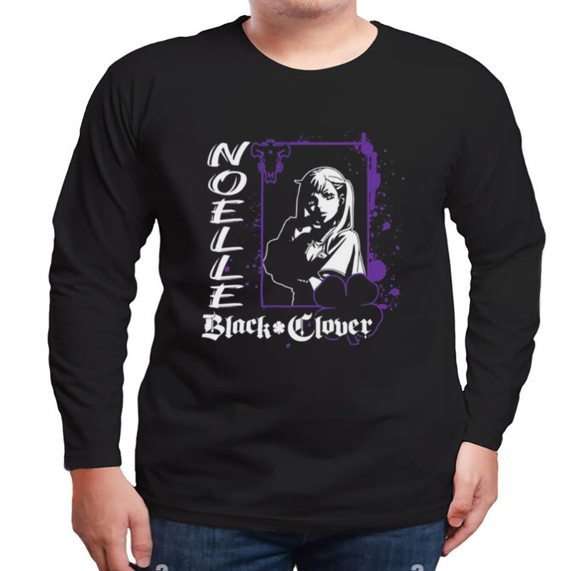 Purple And White Black Clover Shirt, Unisex Clothing, Shirt For Men Women, Graphic Design, Unisex Shirt