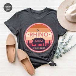 mothers day gift, mom vneck shirt, mom gift, mama outfit, animal shirt, mothers day shirt, rhino mom shirt, gift for mom