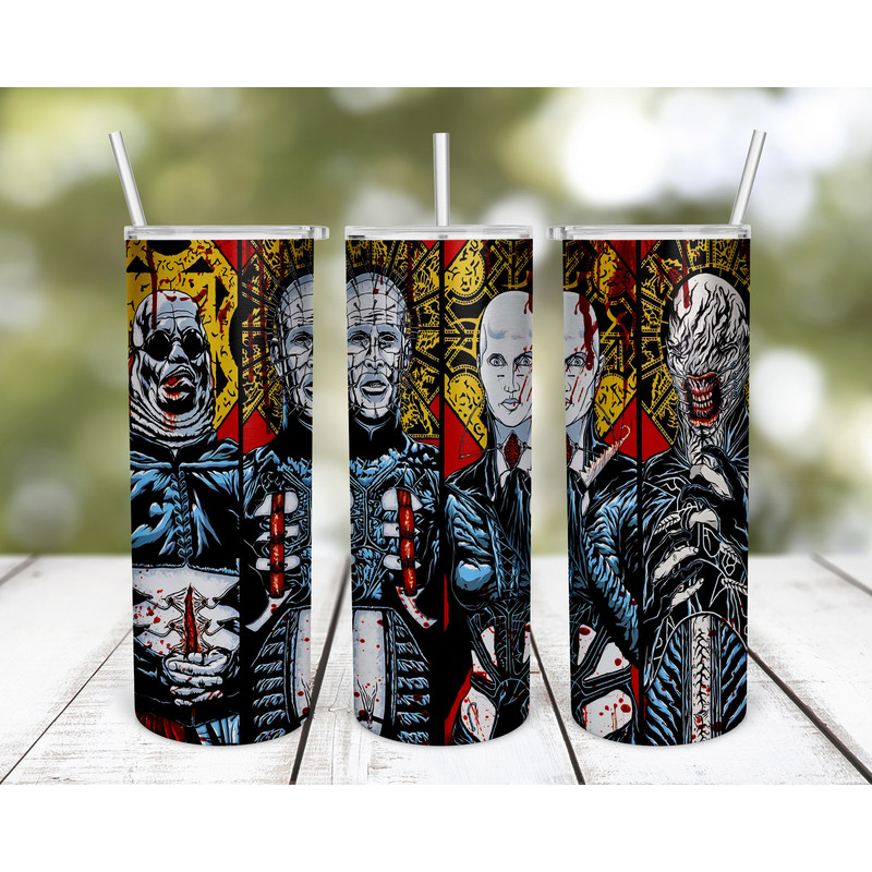 Horror Movie Tumbler, Horror Movie Skinny Tumbler, Horror Movie 20oz Skinny Tumbler, Creeping Darkness Tumbler.png