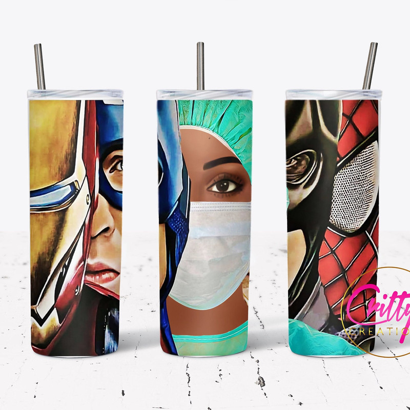 Black Nurse Marvel Wrap 20oz PNG Digital Download.jpg