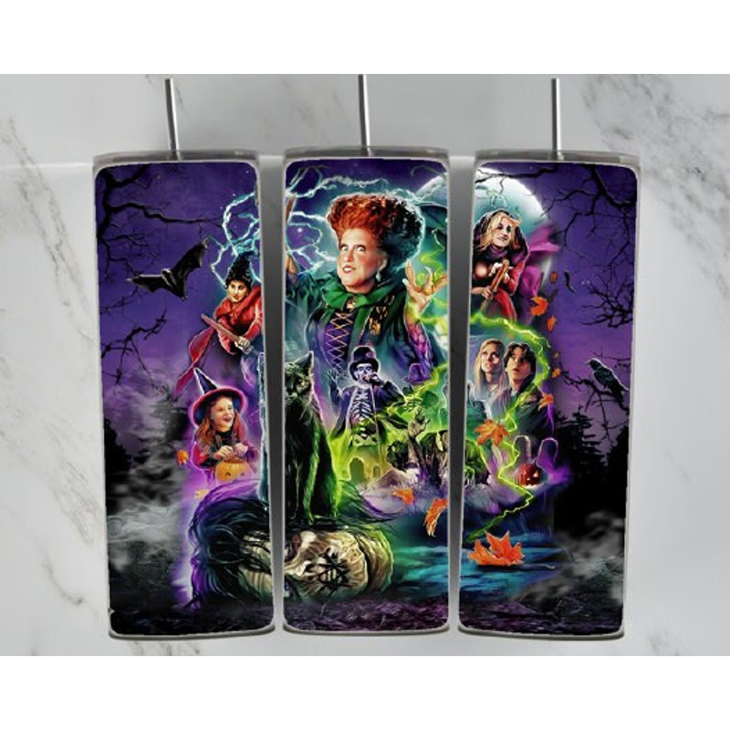 Horror Movie Tumbler, Horror Movie Skinny Tumbler, Horror Movie 20oz Skinny Tumbler, Cursed Chaos Tumbler.png