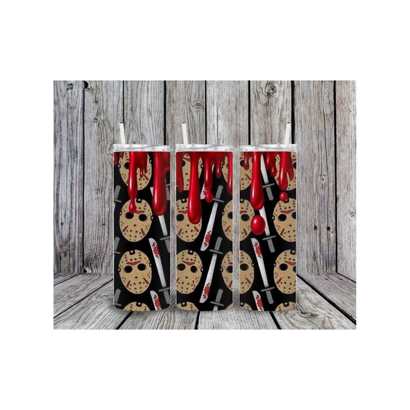 Horror Movie Tumbler, Horror Movie Skinny Tumbler, Horror Movie 20oz Skinny Tumbler, Cursed Crypts Tumbler.png