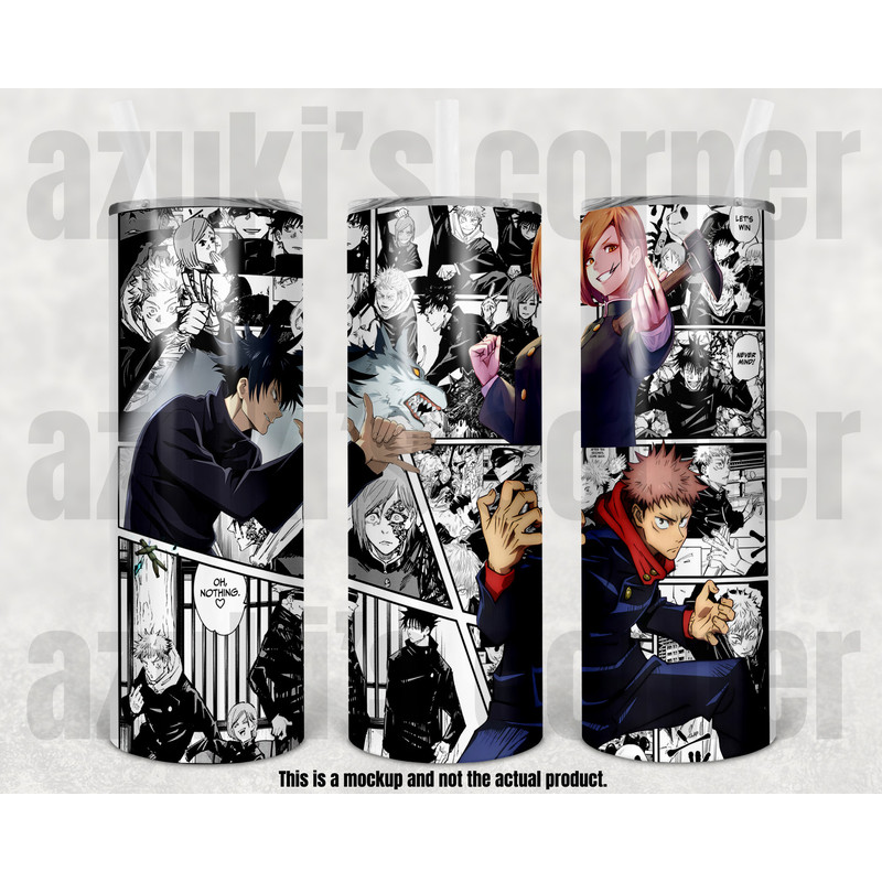 Anime Tumbler, Anime Cup, Manga Panel Tumbler, Manga Shounen Tumbler - 20oz #10.jpg