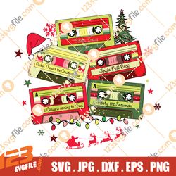 Christmas Music Cassette Tapes Png Sublimation Design, Retro Christmas Png, Christmas Cassette Svg, Christmas Music