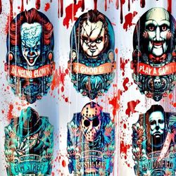 horror movie tumbler, horror movie skinny tumbler, horror movie 20oz skinny tumbler, demonic nightfall tumbler