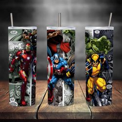 marvel heroes mock-up straight tumbler, marvel heroes mock-up straight skinny tumbler