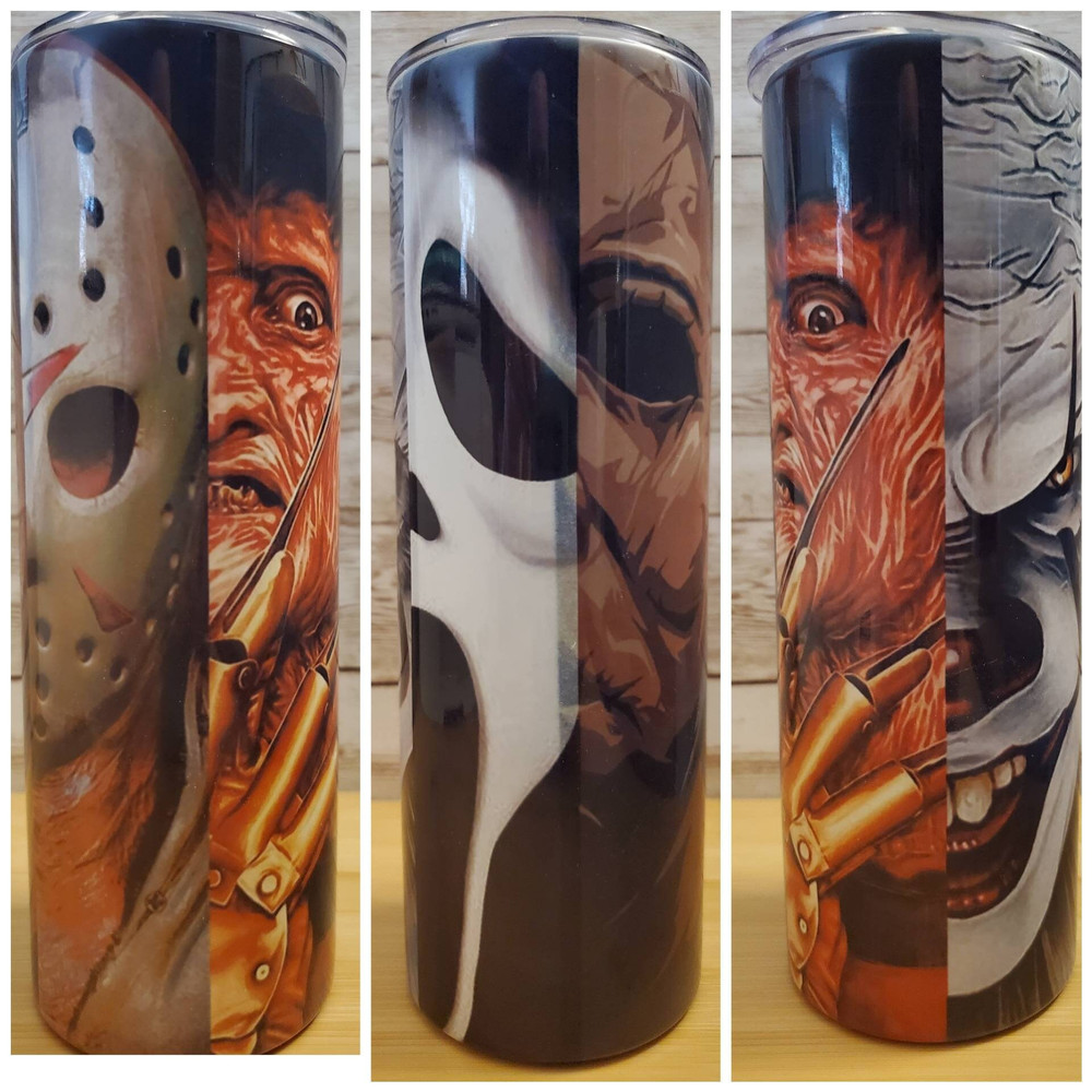 Horror Movie Tumbler, Horror Movie Skinny Tumbler, Horror Movie 20oz Skinny Tumbler, Diabolical Echoes Tumbler.png