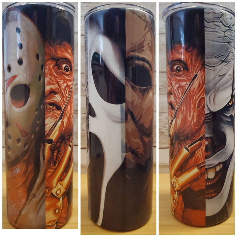 Horror Movie Tumbler, Horror Movie Skinny Tumbler, Horror Movie 20oz Skinny Tumbler, Diabolical Echoes Tumbler.png