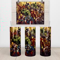 marvel heroes mock-up tumbler, marvel heroes mock-up skinny tumbler