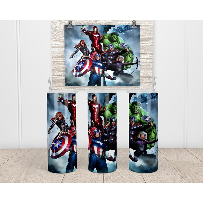 Marvel Super Heroes Tumbler Design, 20oz Straight Skinny Tumbler.jpg