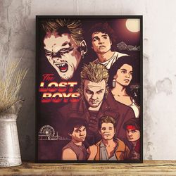 movie poster, film poster, the lost boys poster, wall art, wall decor, prints, home decor, the forever lost souls wall