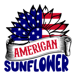 american sunflower svg, 4th of july svg, america svg, usa flag svg, independence day svg, cut file cricutth