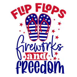 Flip flops fireworks svg, 4th of July svg, America svg, USA Flag svg, Independence Day SVG, Cut File Cricut