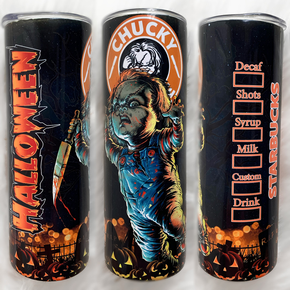 Horror Movie Tumbler, Horror Movie Skinny Tumbler, Horror Movie 20oz Skinny Tumbler, Eerie Eternity Tumbler.png