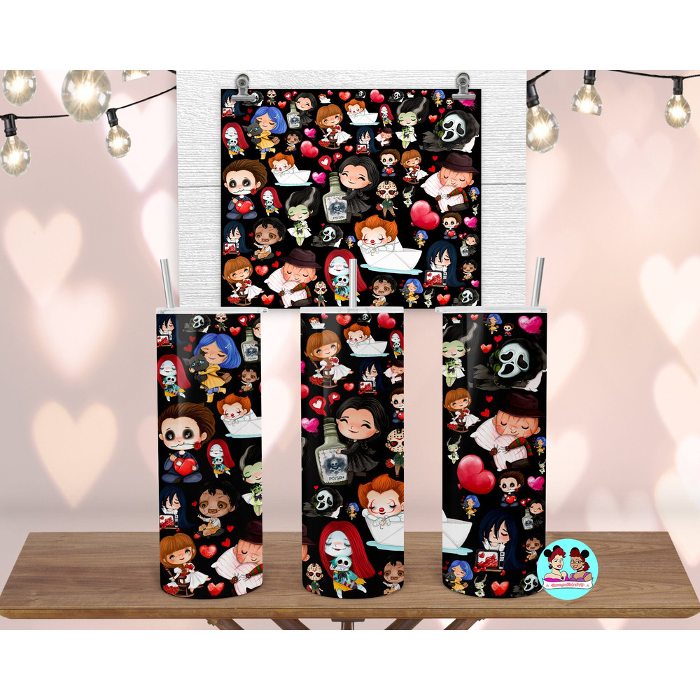Horror Movie Tumbler, Horror Movie Skinny Tumbler, Horror Movie 20oz Skinny Tumbler, Enigmatic Shadows Tumbler.png