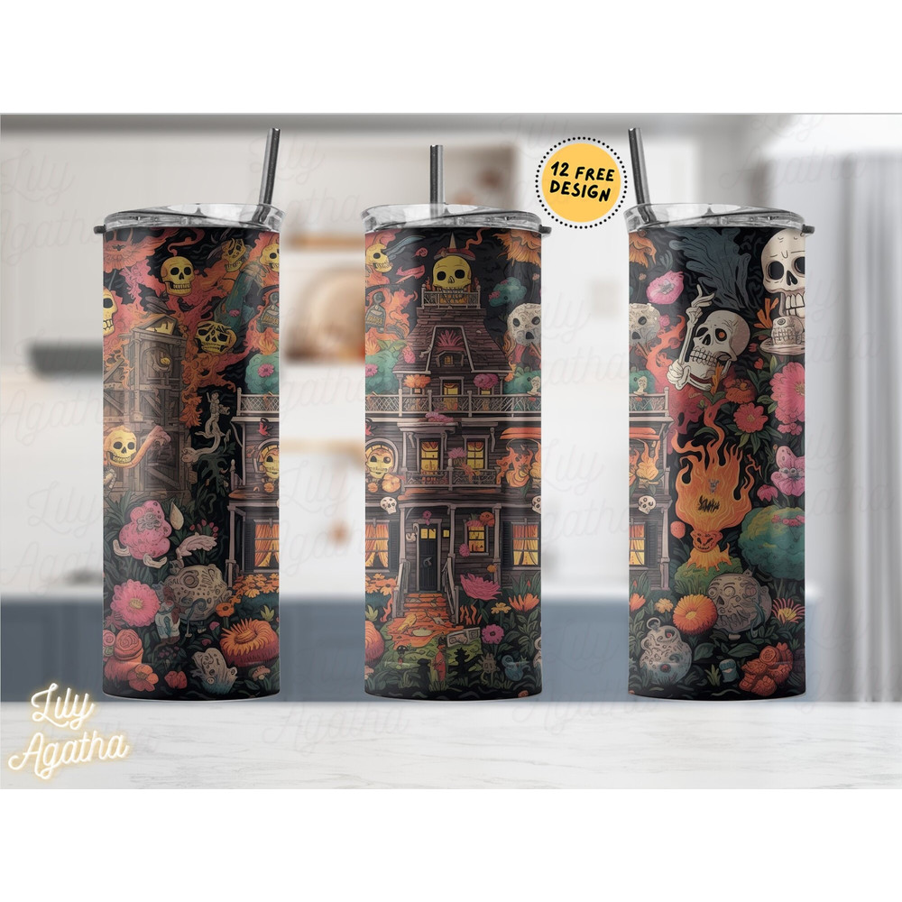Horror Movie Tumbler, Horror Movie Skinny Tumbler, Horror Movie 20oz Skinny Tumbler, Fear The Silver Screen Tumbler.png